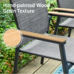 PHI VILLA 7-Piece/9-Piece Outdoor Dining Set With Textilene Dining Chairs & Adjustable Table -Phi Villa 01 b13d343a cdf3 43de 8a3c c61cc5d38542