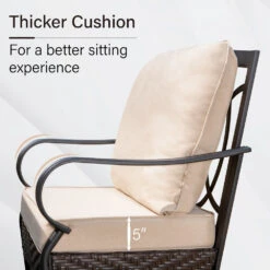 Phi Villa 7-Pcs Patio Dining Set With Cushioned Steel-rattan Chairs And Farmhouse Wood-grain Table 33 Phi Villa 7-Pcs Patio Dining Set With Cushioned Steel-rattan Chairs And Farmhouse Wood-grain Table -Phi Villa 02 a5b61771 78a7 4b24 8271 8531d0f00463