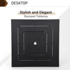 PHI VILLA Patio 32" Steel Square Bar Dining Table -Phi Villa 03