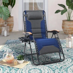 Phi Villa Patio Padded Oversize Recliner Zero Gravity Chair With Cup Holder -Phi Villa 03187cfe8fbdb84aa703090166f2833d 2ab32dd1 ab39 4abc 95ff 94200d94d63c