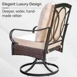 Outdoor Rattan Swivel Dining Chairs For Graden, Balcony PHI VILLA 34 Outdoor Rattan Swivel Dining Chairs For Graden, Balcony PHI VILLA -Phi Villa 03 22baf282 3467 40e8 b86f 58c13ff19133