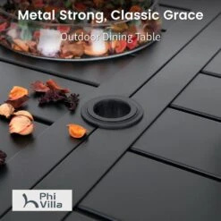 7-Piece Outdoor Dining Set With Textilene Swivel Chairs For Garden,Deck PHI VILLA -Phi Villa 060 4