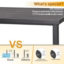 Phi Villa 56" Pub Rectangular Steel Bar High Table -Phi Villa 07 a74188c7 81d6 4f0d bc57 2f918bb097fb