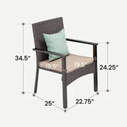 PHI VILLA Patio Wicker Rattan Haiti Chair Set Of 2 -Phi Villa 099 452 PV 25.2.11 10 2b9218db 659a 43a7 a528 4724c2457907