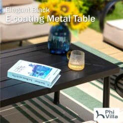 Phi Villa 7-Seater Outdoor Elegant Sofa Set With Love Seat & Metal Coffee Table -Phi Villa 1 06 510682e7 ae8e 47dc 95a8 57c834741f83