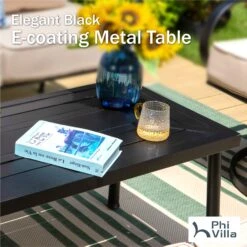 Phi Villa 7-Seater Patio Elegant Sofa Set With Cushions & Metal Coffee Table -Phi Villa 1 06 971bcac1 9c85 4457 8b4c 59d3cf8fdccb