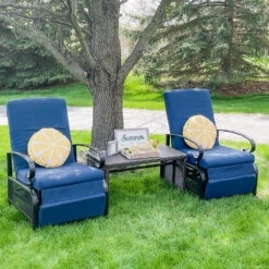 PHI VILLA Patio Lounge Chair Adjustable Metal Relaxing Recliner -Phi Villa 1 Piece Patio Lounge Chair Adjustable Metal Relaxing Recliner 1 50b401d6 958c 4151 b5a6 f6213da8bdec