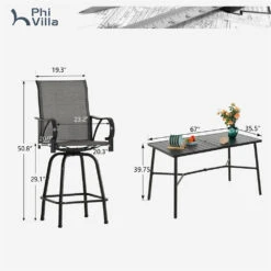 7-Piece Patio Bar Set With 6 Bar Stools For Poolside, Graden PH VILLA -Phi Villa 10 06fd2f6f a935 463c 838e ea0eb0b76082