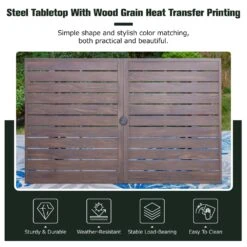 PHI VILLA 7-Piece Patio Dining Set 6 Stackable Chairs And Rectangle Table -Phi Villa 11 1 c94778b5 339f 4ed7 839c 3c5cf8cde825