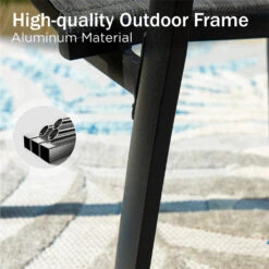 PHI VILLA Outdoor Aluminum Stackable Textilene Sling Chairs -Phi Villa 12 16202be1 4a14 4029 8830 38ef0b070f1a