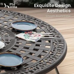 Phi Villa Cast Aluminum Enlarged Round High Pub Table 8 Phi Villa Cast Aluminum Enlarged Round High Pub Table -Phi Villa 17 0f70f24e c234 4150 90b7 f76488b8181c