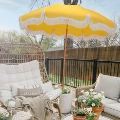 Phi Villa 7ft Patio Beach Tassel Umbrella UPF 50+ With Carry Bag -Phi Villa 1 00be7e9e 8f94 4b11 8e35 9defa1b058c7