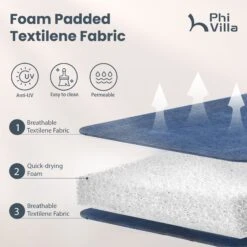 Patio Upgraded Padded Swivel Dining Chairs For Porch, Deck, Backyard PHI VILLA -Phi Villa 1 10 d6a181e2 f68f 44b0 bc43 406b516ce9d8