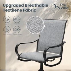 7-Piece Outdoor Dining Set With Textilene Swivel Chairs For Garden,Deck PHI VILLA -Phi Villa 1 11 7260c64c e65e 42e7 98a4 027ffe9a1c70