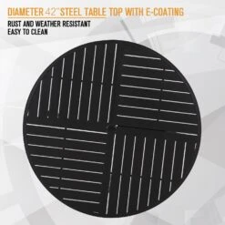 Phi Villa 5-Pcs Patio Dining Set 4 Textilene Fixed Chairs & Table -Phi Villa 1 1ca029a3 208a 446d 837c 18d5e16512c7