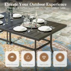 7-Piece Outdoor Textilene Dining Set For Deck, Garden PHI VILLA -Phi Villa 1 22