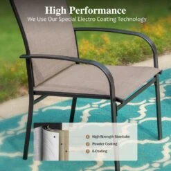 7-Piece Outdoor Textilene Dining Set For Deck, Garden PHI VILLA -Phi Villa 1 5