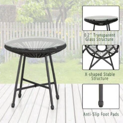 Phi Villa 3-Piece Outdoor Wicker Conversation Set -Phi Villa 1 78ed5664 d57d 420e 86cc 2264a5be914b