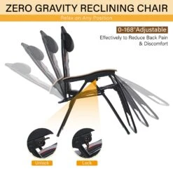PHI VILLA Oversize Padded Adjustable Zero Gravity Chair With Cup Holder -Phi Villa 1 84eb3413 27f5 4c03 91e9 584656558255