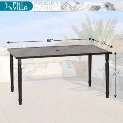 7-Piece Patio Dining Set With Upgraded Textilene Padded Chairs For Deck, Backyard PHI VILLA -Phi Villa 1 8c7566aa e19b 406b 8169 6f9f737d0d74