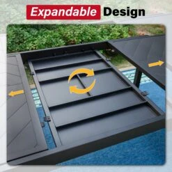 PHI VILLA 7 Piece/ 9 Piece Outdoor Dining Set With Rattan Cushioned Chairs & Extendable Steel Table -Phi Villa 1 8cb79bf2 9290 4002 bb01 273c65f5d696