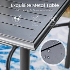 Phi Villa 7-Piece Patio Dining Set With 6 Fixed Stackable Chairs & Enlarged Steel Rectangle Table -Phi Villa 1 9470c352 c9c3 4572 b66c a7808c9a31ff