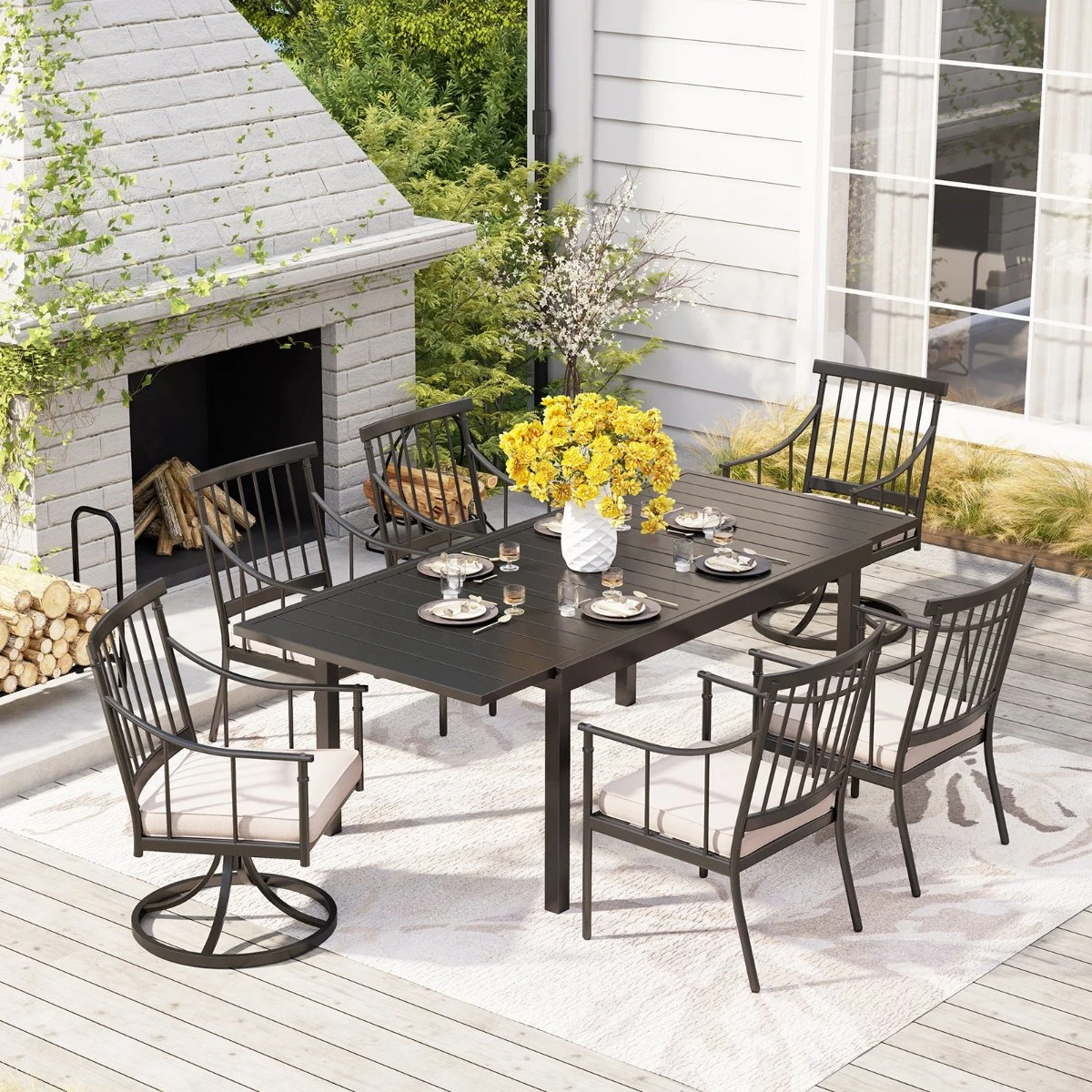 6-8 Person Extenable Outdoor Dining Table PHI VILLA 11 6-8 Person Extenable Outdoor Dining Table PHI VILLA - Image 9