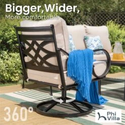Phi Villa 7-Seater Outdoor Elegant Sofa Set With Love Seat & Metal Coffee Table -Phi Villa 1 1 573d868c a77b 454e 8641 f7151c9be74f