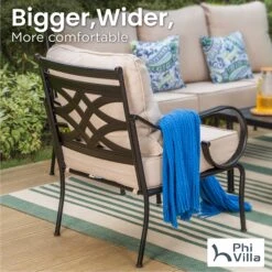 Phi Villa 7-Seater Outdoor Elegant Sofa Set With Love Seat & Metal Coffee Table -Phi Villa 1 1 62bd26e6 3a5e 4688 8162 7baf114fbeaa