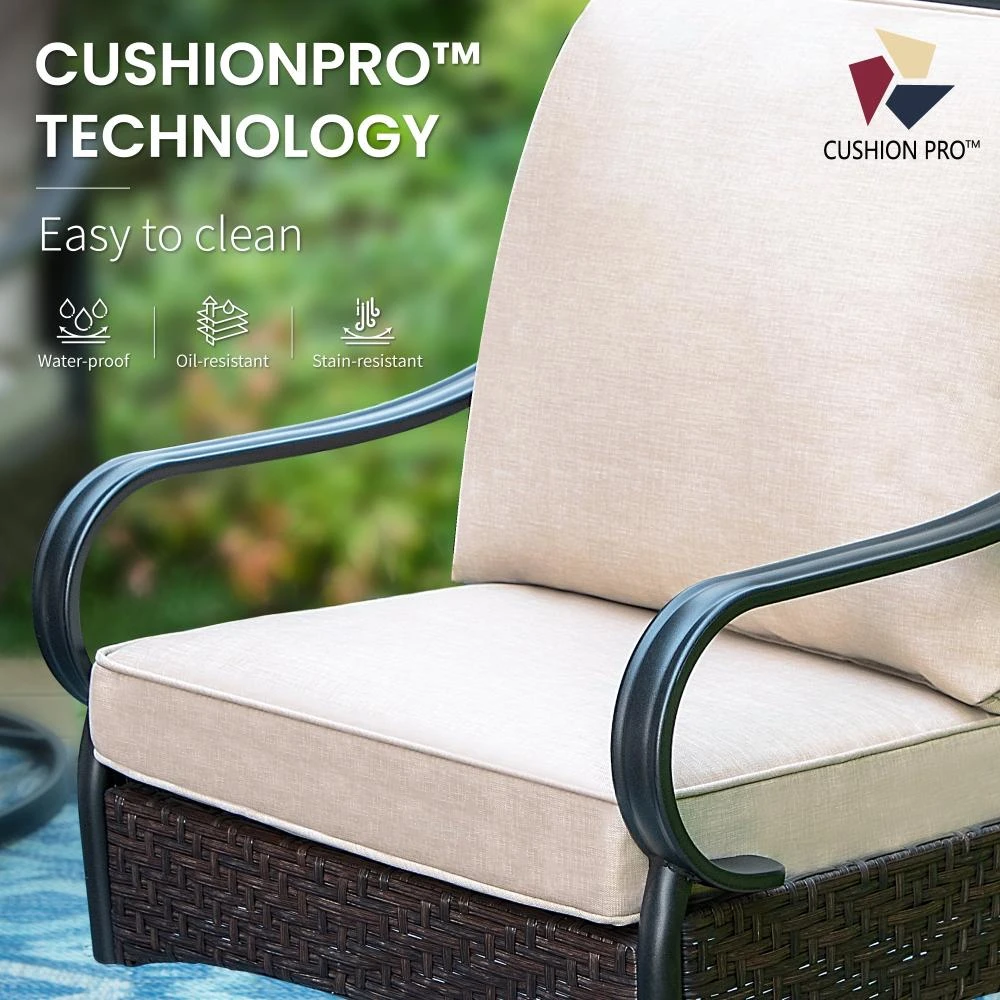 Outdoor Rattan Swivel Dining Chairs For Graden, Balcony PHI VILLA 14 Outdoor Rattan Swivel Dining Chairs For Graden, Balcony PHI VILLA - Image 12