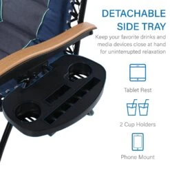 PHI VILLA Oversize Padded Adjustable Zero Gravity Chair With Cup Holder -Phi Villa 1 d41c4cc4 7f29 4252 8fcd 538848475097