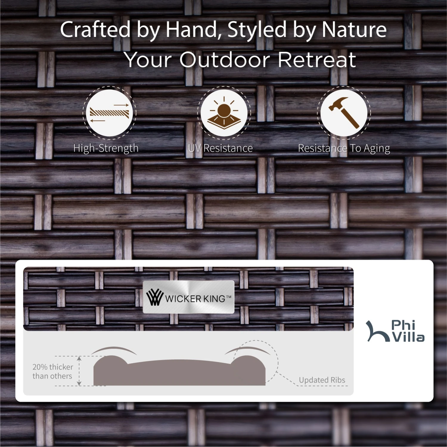 Phi Villa 9-Seater Wicker & Steel Outdoor Conversation Sofa Sets With Loveseat 19 Phi Villa 9-Seater Wicker & Steel Outdoor Conversation Sofa Sets With Loveseat - Image 17