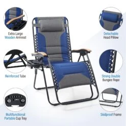 Phi Villa Patio Padded Oversize Recliner Zero Gravity Chair With Cup Holder -Phi Villa 2022.3.29 3 85aa9e69 f3ee 43aa 880b 15f59caa67d9