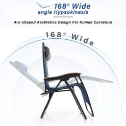 Phi Villa Patio Padded Oversize Recliner Zero Gravity Chair With Cup Holder -Phi Villa 2022.3.29 6