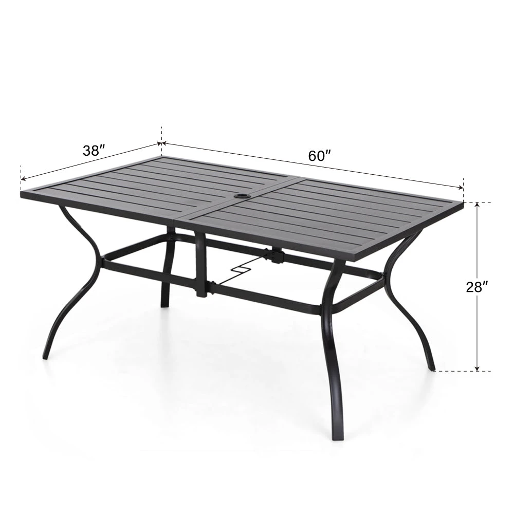 7-Piece Patio Dining Set With Stackable Chairs For Balcony, Porch PHI VILLA 21 7-Piece Patio Dining Set With Stackable Chairs For Balcony, Porch PHI VILLA - Image 19