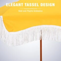 Phi Villa 7ft Patio Beach Tassel Umbrella UPF 50+ With Carry Bag -Phi Villa 2023.6.7 17