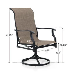 Modern 7-Piece Patio Dining Set With Upgraded Padded Swivel Chairs For Backyard PHI VILLA -Phi Villa 2023.9.25 7 ad5bed79 7e23 4e50 acd2 d18661e051e0