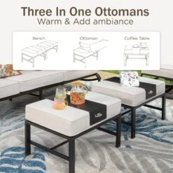 Phi Villa 7-Seater Patio Steel Sofa With Multi-fuctional Ottomans And Coffee Table -Phi Villa 2024.2.19 06 bafae644 f469 43cc 9c66 ff2a03e5ba6f