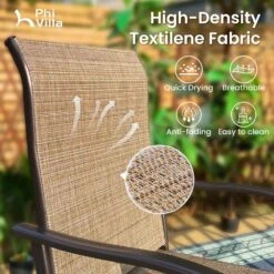 3/5-Piece Patio Bistro Set Of Textilene Swivel Bar Stools PHI VILLA -Phi Villa 2024.2.20 4 0f03141e e1cc 4b5c 9798 c75214e3f5c8