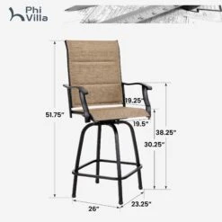 Outdoor Upgraded Padded Textilene All-Weather Swivel Bar Stools With Arms PHI VILLA 36 Outdoor Upgraded Padded Textilene All-Weather Swivel Bar Stools With Arms PHI VILLA -Phi Villa 2024.3.13 11 abf95166 5122 46b1 9caf b25a6fd63c94