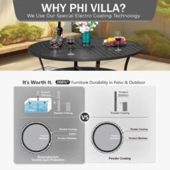 Phi Villa 54" Knitted Pattern Large Round Table -Phi Villa 2024.4.22 PV 409 1