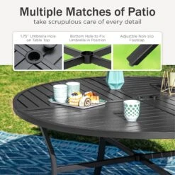 7-Piece Patio Dining Set For Backyard With Bullseye Pattern Chairs And Round Table-Phi Villa -Phi Villa 2024.4.22 PV 409 3 17425d83 131a 4fdb b51f 53c3f46264e6