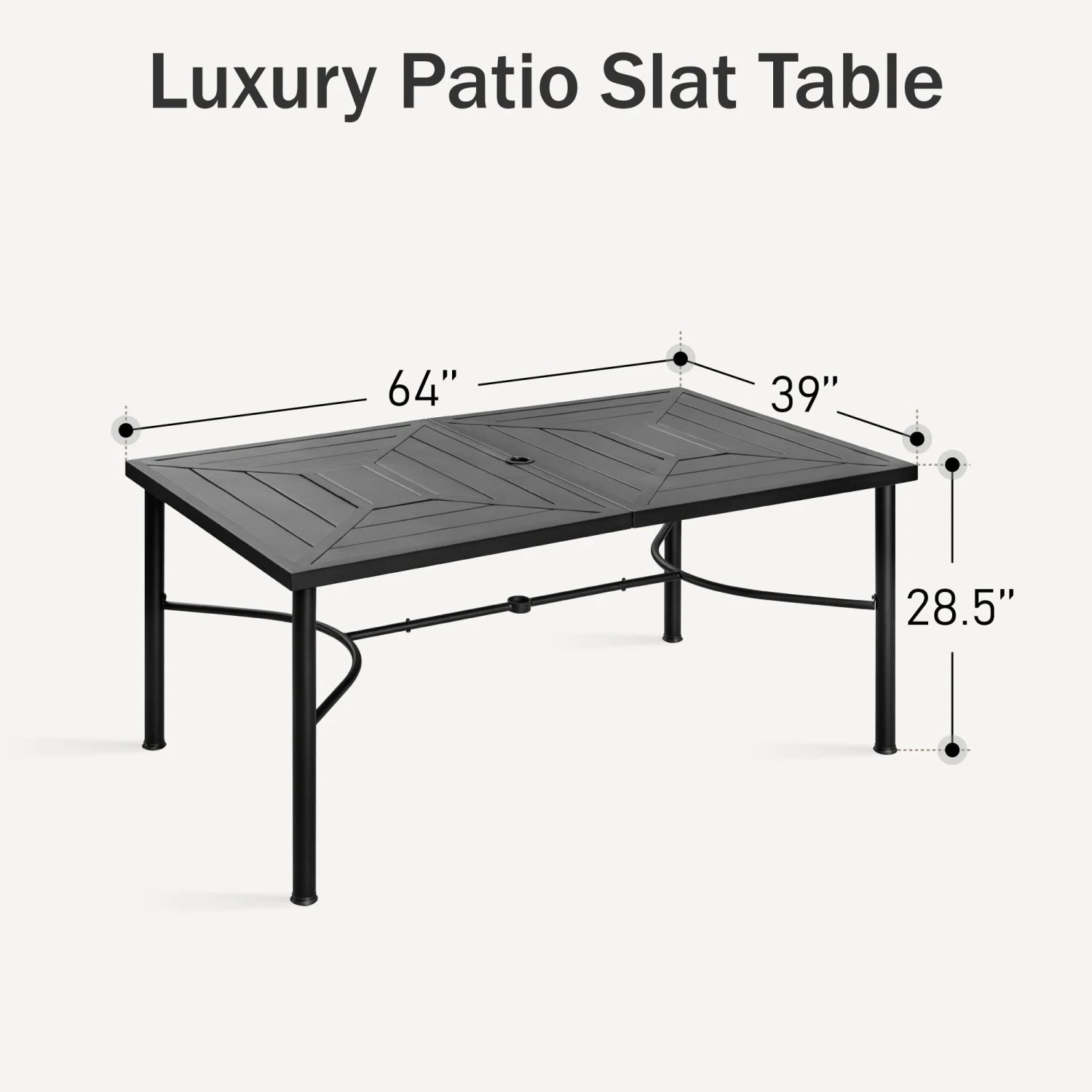 Phi Villa Patterned Outdoor Metal Rectangle Dining Table 9 Phi Villa Patterned Outdoor Metal Rectangle Dining Table - Image 7