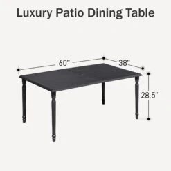 7-Piece Patio Dining Set With Enlarged Table & Textilene Swivel Chairs For Garden,Deck Phi Villa 21 7-Piece Patio Dining Set With Enlarged Table & Textilene Swivel Chairs For Garden,Deck Phi Villa -Phi Villa 2024.5.16 PV 428 N 5