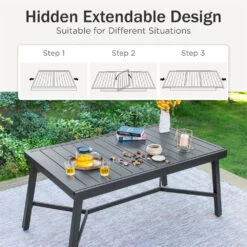 7/9-Piece Outdoor Dining Set With Extendable Table For Multiple Uses PHI VILLA -Phi Villa 2024.5.24 PV 450 4 eec9991c 5c65 41b5 91c0 269797f24f26