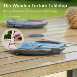 7-Piece Patio Dining Set With Upgraded Textilene Padded Chairs And Wood-grain Table-PHI VILLA 39 7-Piece Patio Dining Set With Upgraded Textilene Padded Chairs And Wood-grain Table-PHI VILLA -Phi Villa 2024.5.7 E02GF155 N 5 3fddfd5e 4e8f 4245 bcfc a60b8b26f6d5