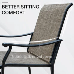 Patio 2-Piece Textliene Fixed Chair For Dining Garden PHI VILLA -Phi Villa 2024.7.22 3 2