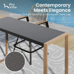 Phi Villa 3-Pcs Patio High Bar Set-Mirage Rope-art Stools & Sea Stone Tabletop Design 37 Phi Villa 3-Pcs Patio High Bar Set-Mirage Rope-art Stools & Sea Stone Tabletop Design -Phi Villa 2025.03.19PV 485 PV 1