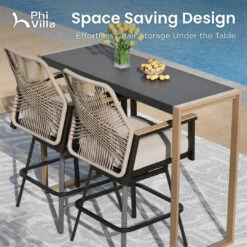 Phi Villa 3-Pcs Patio High Bar Set-Mirage Rope-art Stools & Sea Stone Tabletop Design 38 Phi Villa 3-Pcs Patio High Bar Set-Mirage Rope-art Stools & Sea Stone Tabletop Design -Phi Villa 2025.03.19PV 485 PV 4