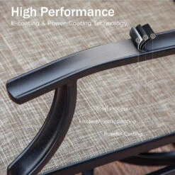 7-Pcs Patio Dining Set With Highback Padded Textilene Swivel Chairs For Deck, Backyard PHI VILLA -Phi Villa 2025.1.2 4